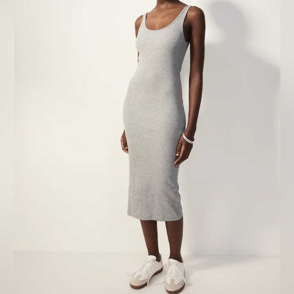 Zara Gray Sleeveless Casual T-shirt Dress Size Large